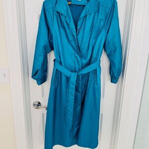Chic Teal Trench Coat